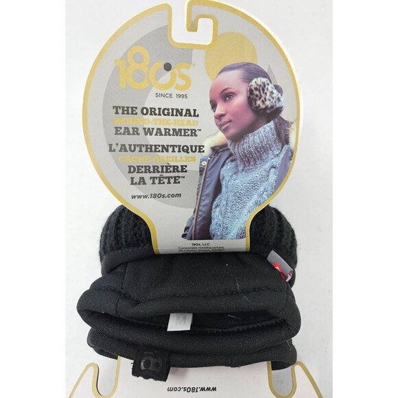 180's Ear Warmers & Touch Screen Glove Women Shetland Gift Set, Medium, Black - Picture 6 of 7